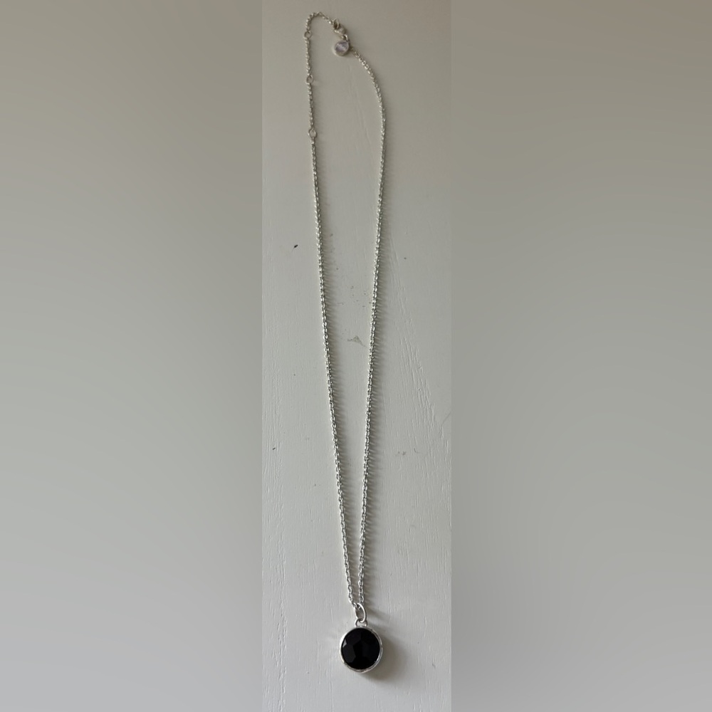 Stella & Dot Black Gem Pendant